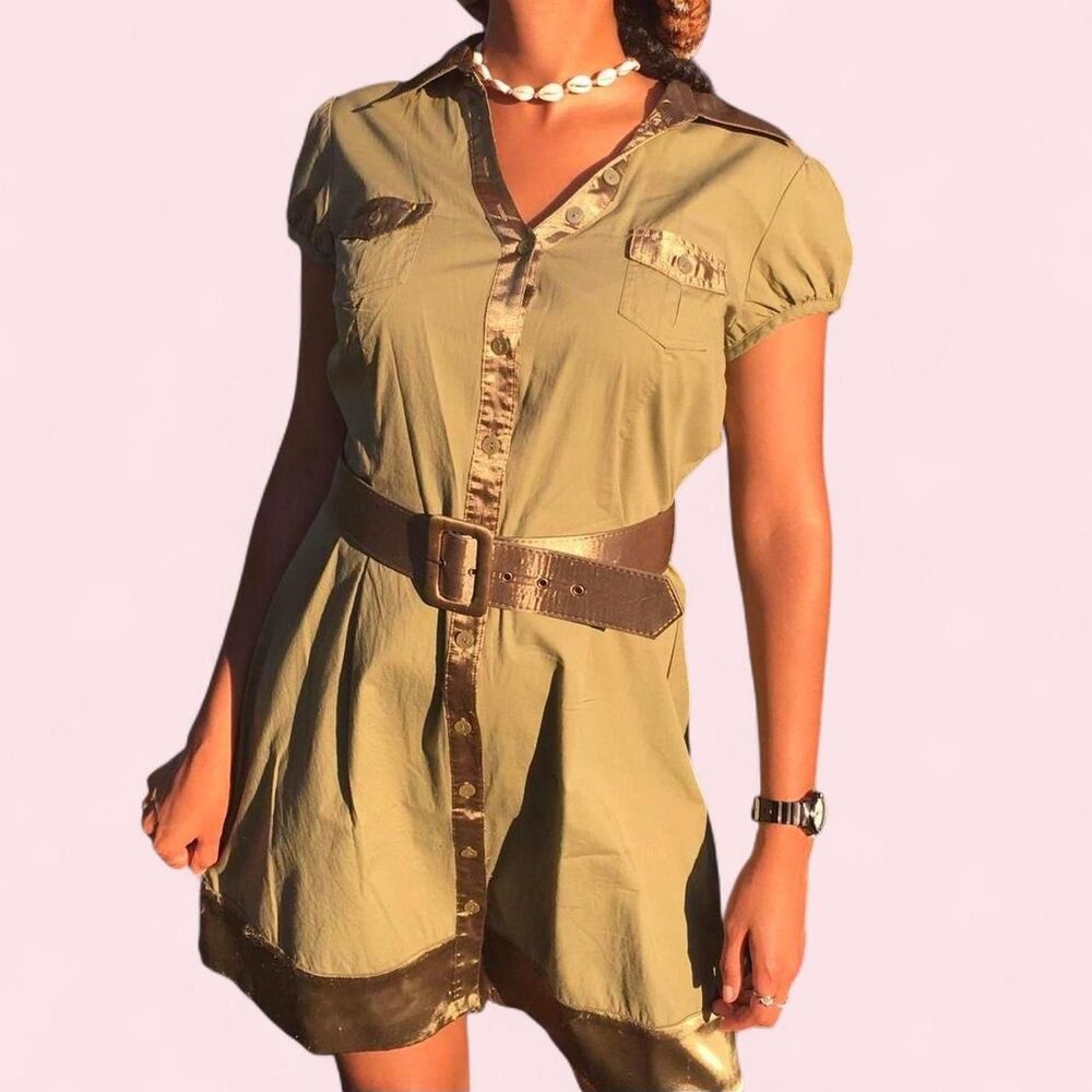 Green Shirt Dress